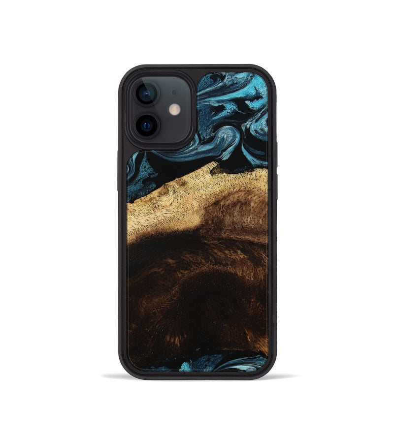 iPhone 12 mini Wood Phone Case - Elliot (Blue, 801560)