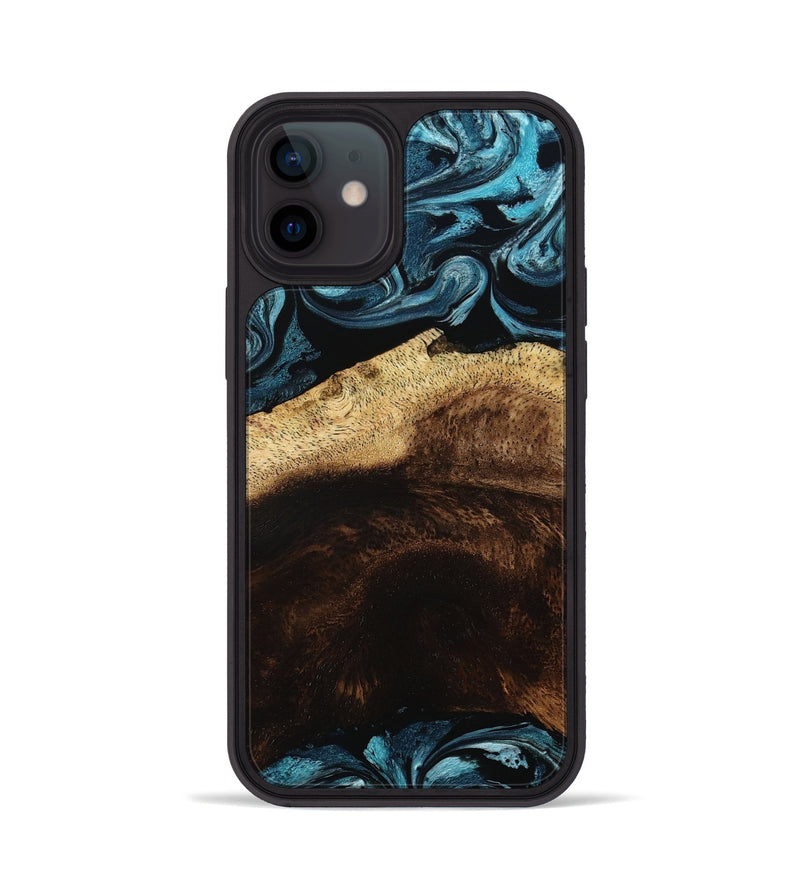 iPhone 12 Wood Phone Case - Elliot (Blue, 801560)