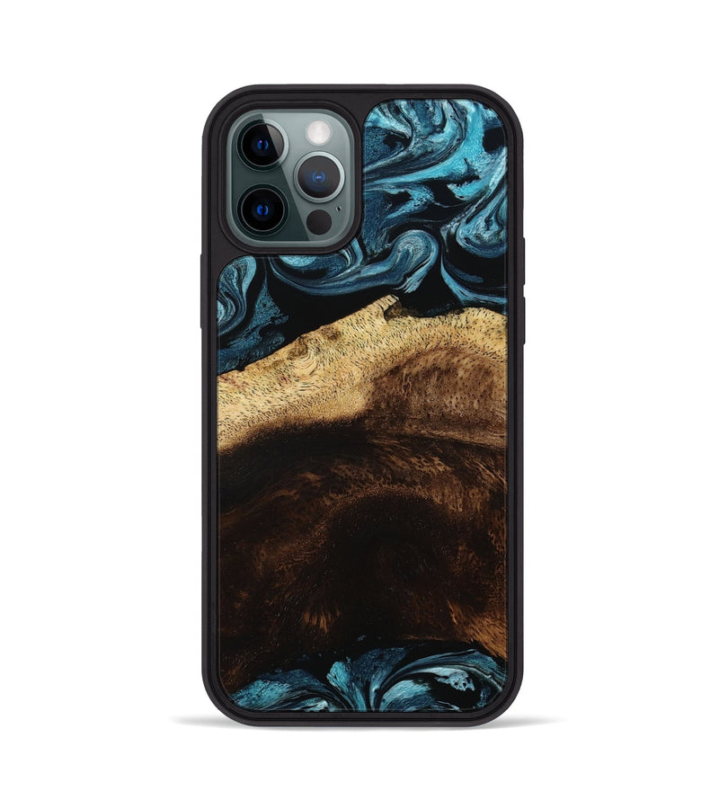 iPhone 12 Pro Wood Phone Case - Elliot (Blue, 801560)