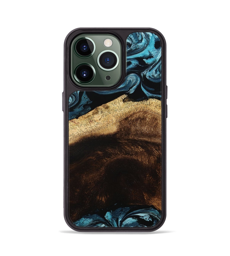 iPhone 13 Pro Wood Phone Case - Elliot (Blue, 801560)