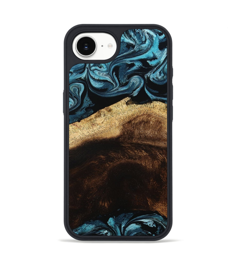 iPhone 16e Wood Phone Case - Elliot (Blue, 801560)