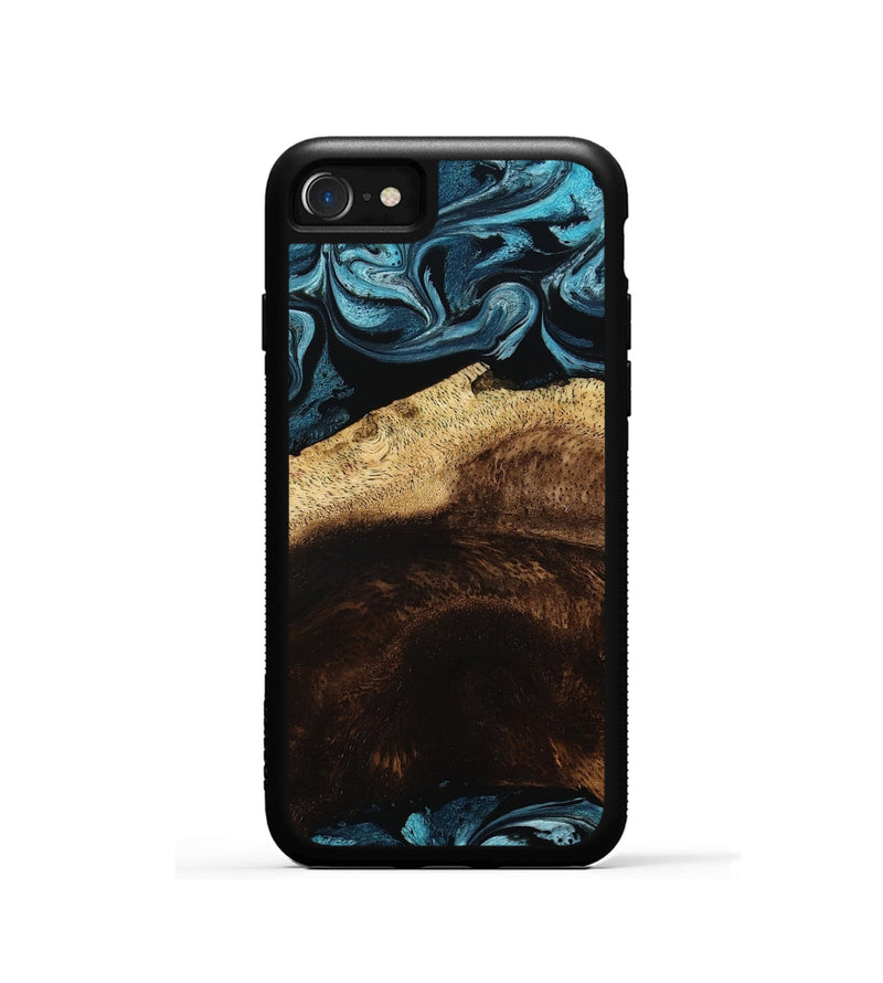 iPhone SE Wood Phone Case - Elliot (Blue, 801560)