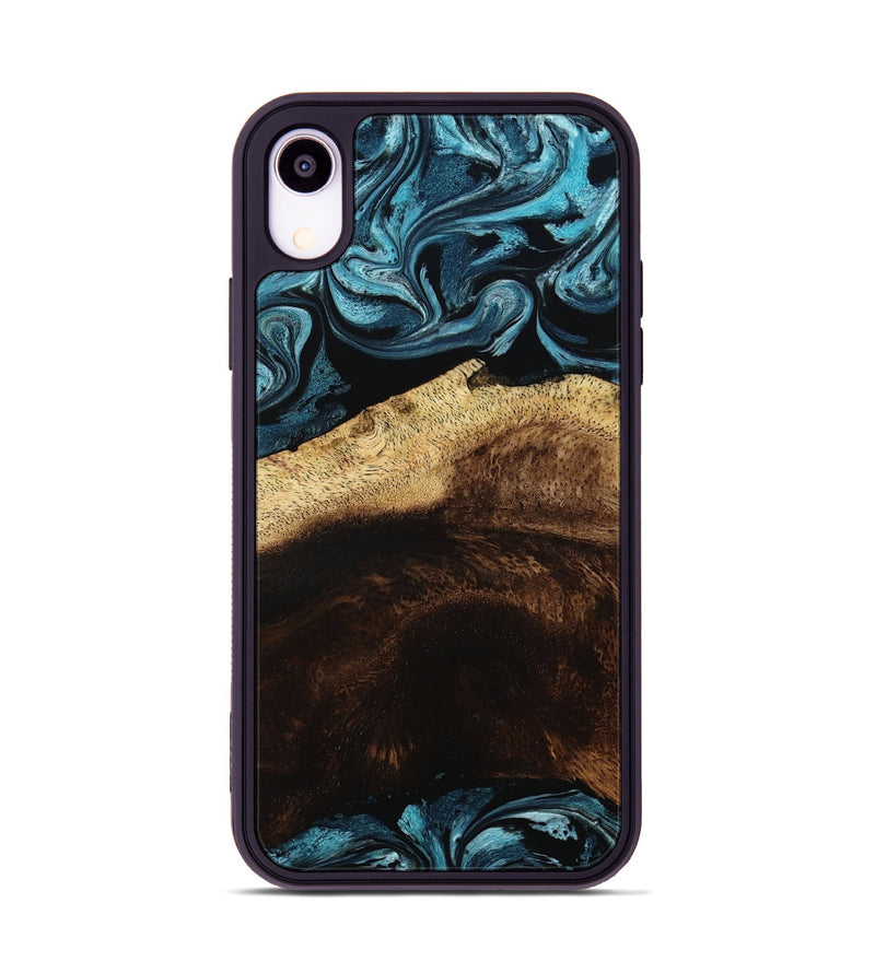iPhone Xr Wood Phone Case - Elliot (Blue, 801560)