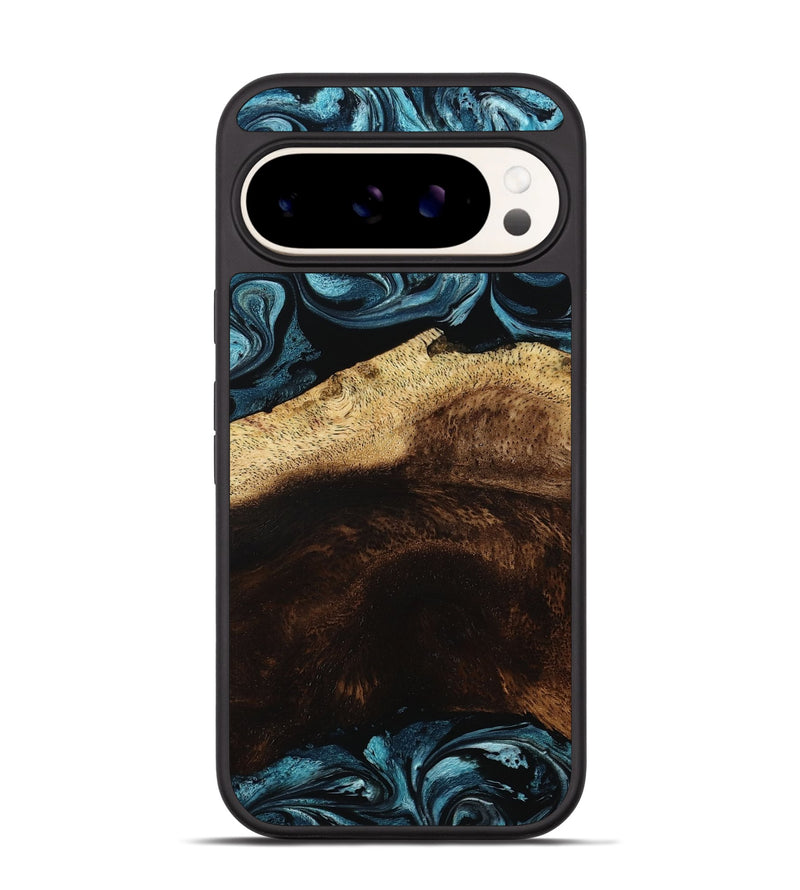 Pixel 9 Pro Wood Phone Case - Elliot (Blue, 801560)