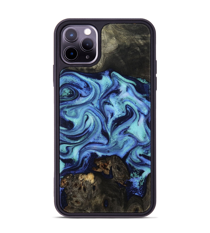 iPhone 11 Pro Max Wood Phone Case - Caspian (Blue, 801562)