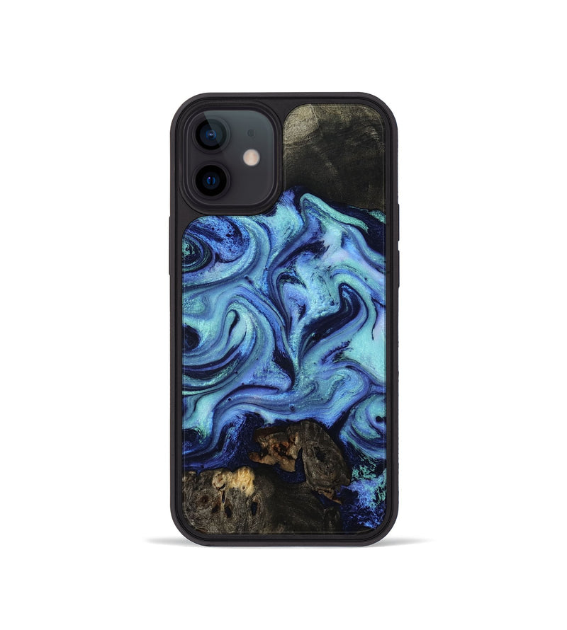 iPhone 12 mini Wood Phone Case - Caspian (Blue, 801562)