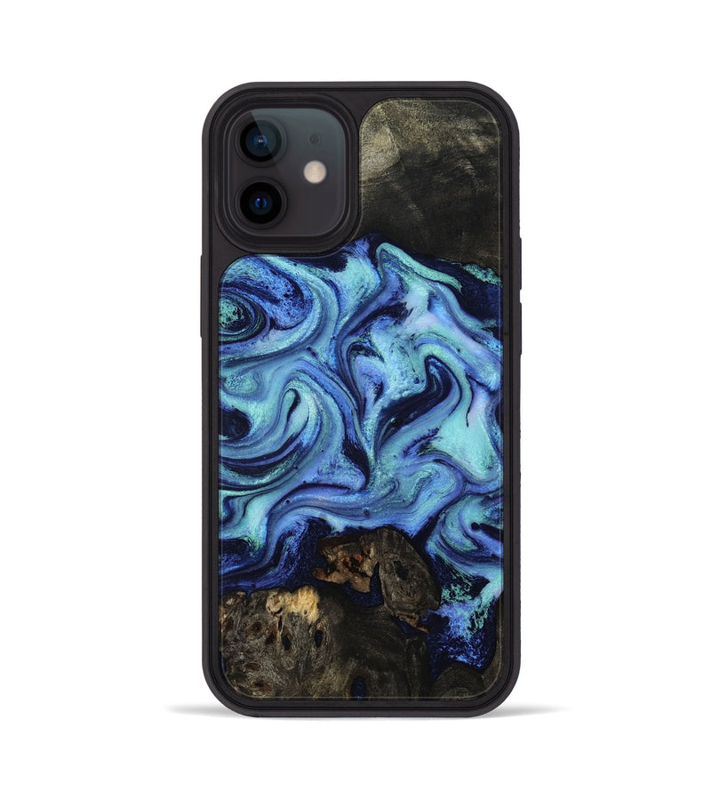 iPhone 12 Wood Phone Case - Caspian (Blue, 801562)