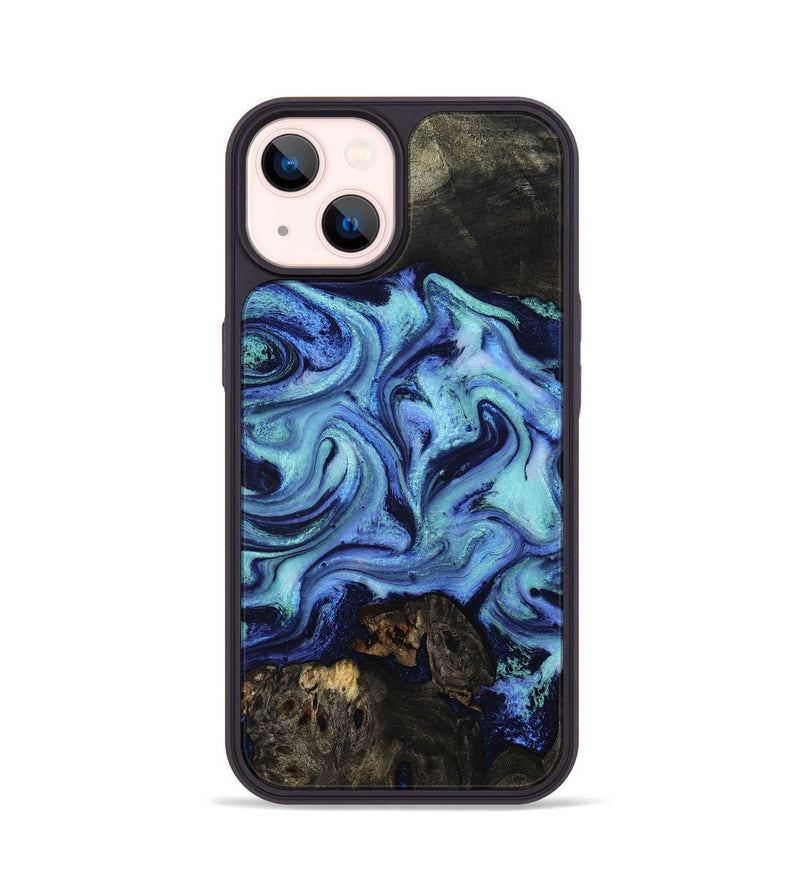 iPhone 14 Wood Phone Case - Caspian (Blue, 801562)