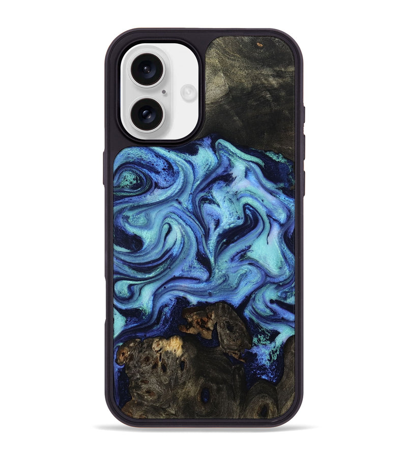 iPhone 16 Plus Wood Phone Case - Caspian (Blue, 801562)