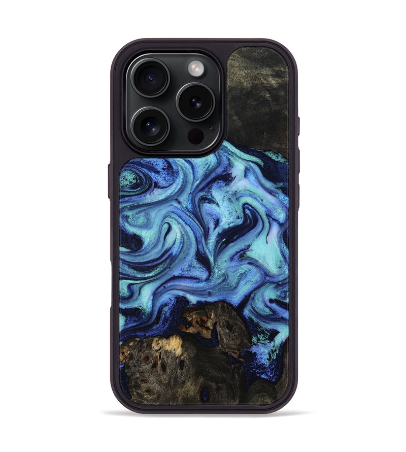 iPhone 16 Pro Wood Phone Case - Caspian (Blue, 801562)