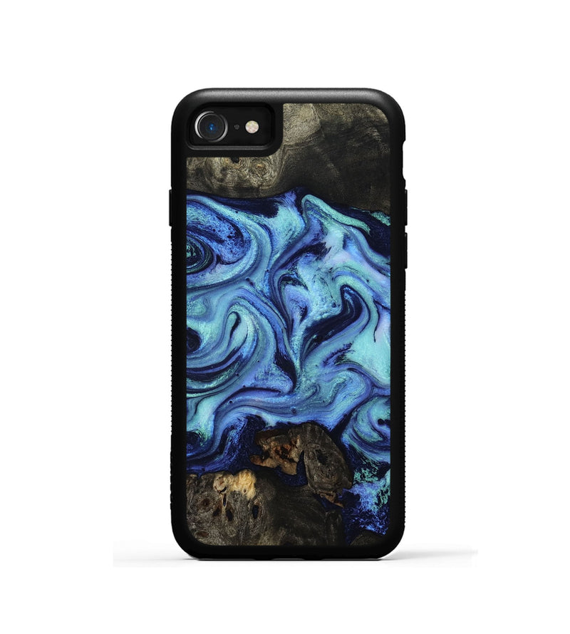 iPhone SE Wood Phone Case - Caspian (Blue, 801562)