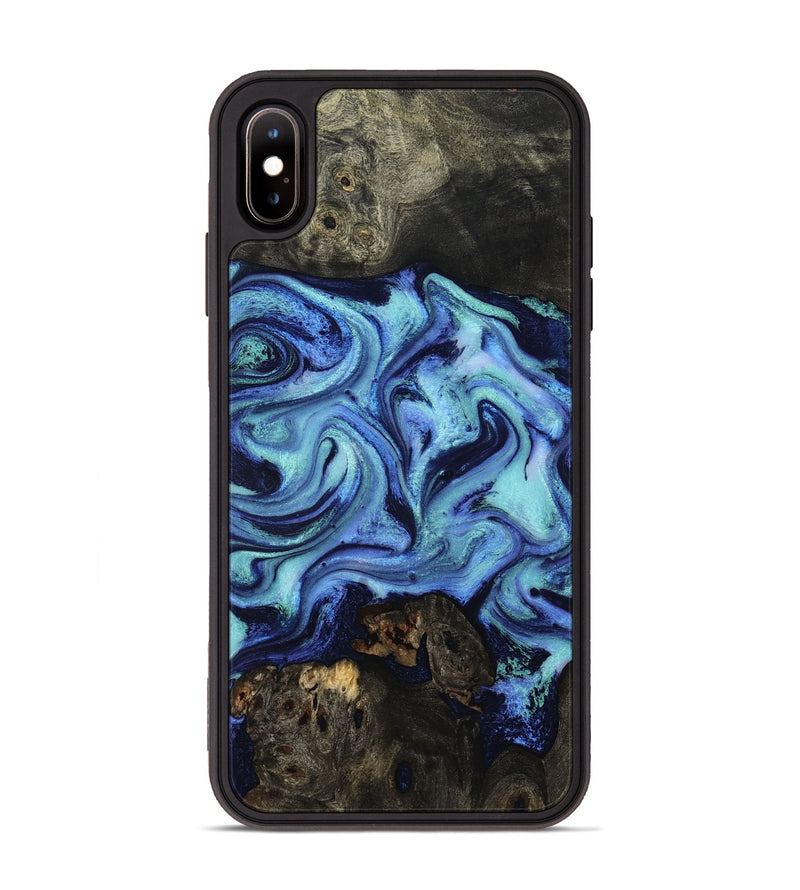 iPhone Xs Max Wood Phone Case - Caspian (Blue, 801562)