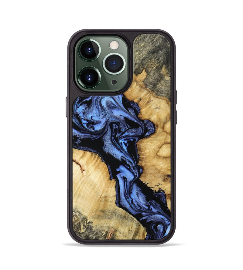 iPhone 13 Pro Wood Phone Case - Alonso (Blue, 801564)