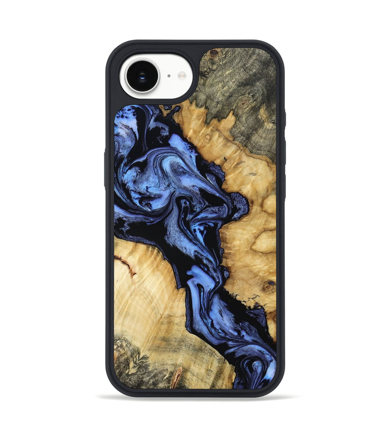 iPhone 16e Wood Phone Case - Alonso (Blue, 801564)