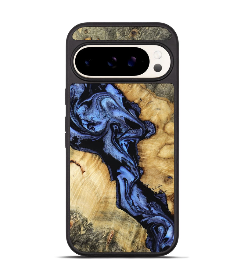 Pixel 9 Wood Phone Case - Alonso (Blue, 801564)