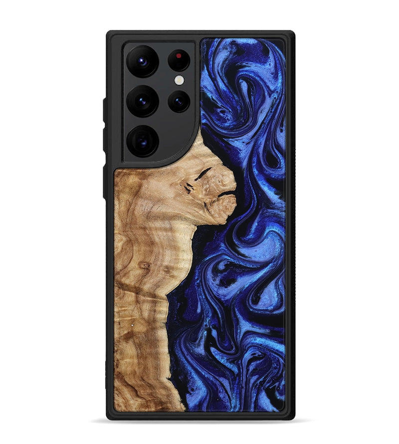 Galaxy S22 Ultra Wood Phone Case - Maurice (Blue, 801565)