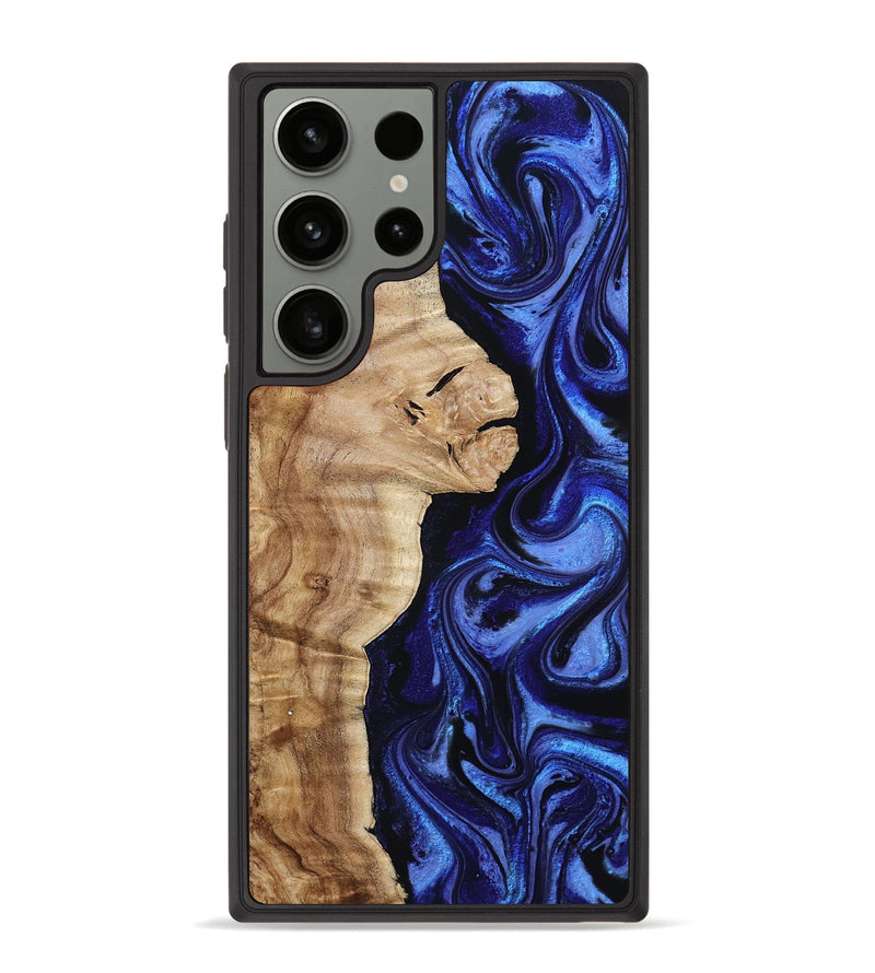 Galaxy S23 Ultra Wood Phone Case - Maurice (Blue, 801565)