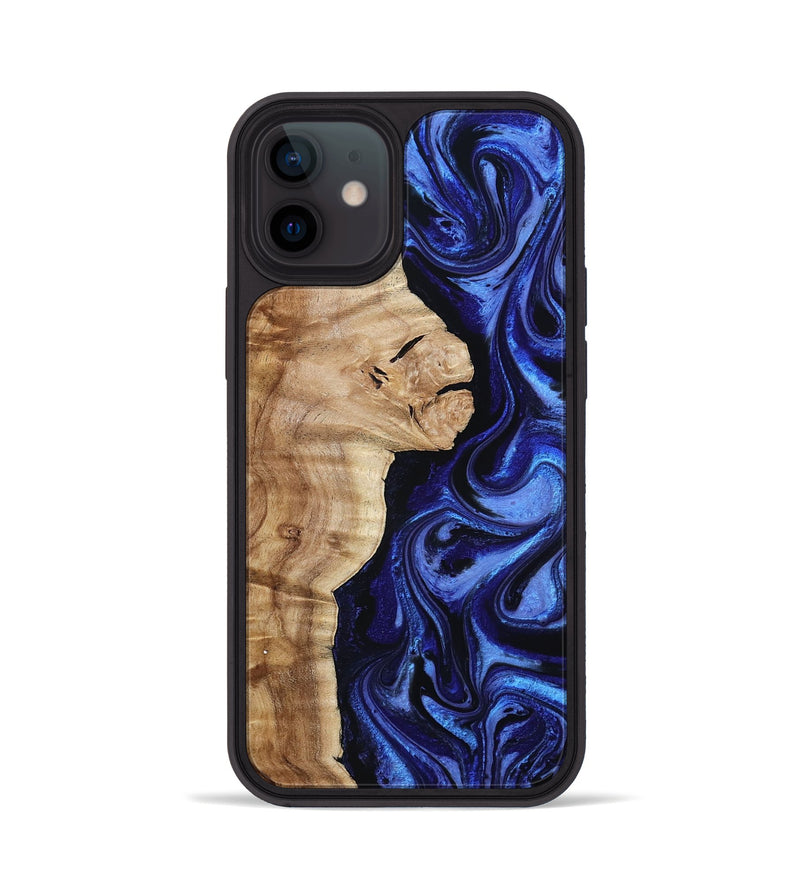 iPhone 12 Wood Phone Case - Maurice (Blue, 801565)