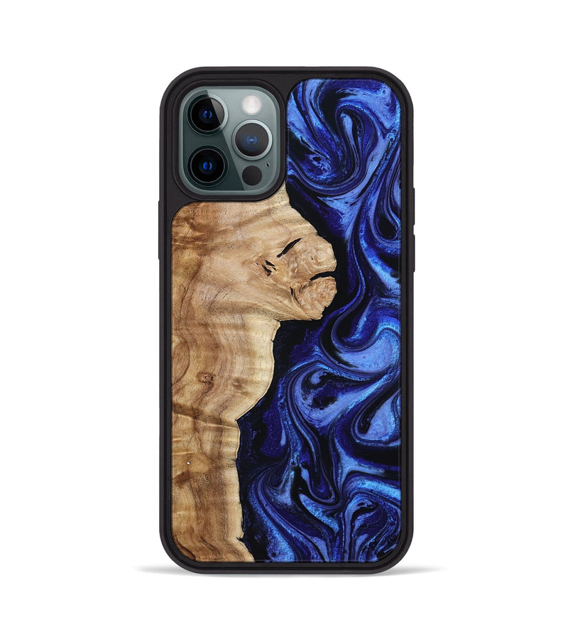 iPhone 12 Pro Wood Phone Case - Maurice (Blue, 801565)