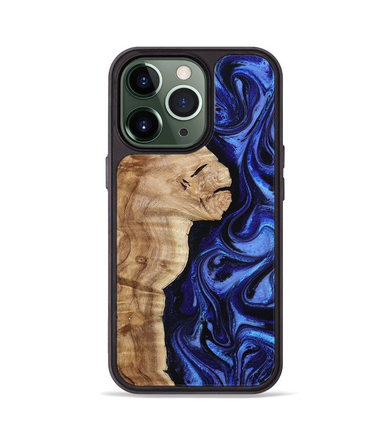 iPhone 13 Pro Wood Phone Case - Maurice (Blue, 801565)