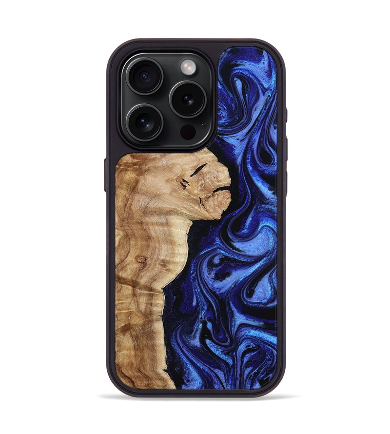 iPhone 15 Pro Wood Phone Case - Maurice (Blue, 801565)