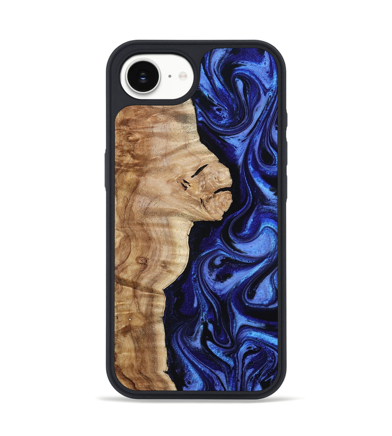 iPhone 16e Wood Phone Case - Maurice (Blue, 801565)