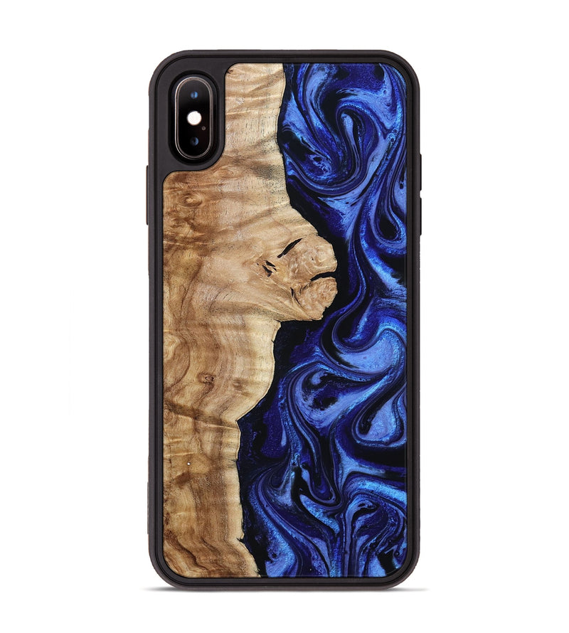 iPhone Xs Max Wood Phone Case - Maurice (Blue, 801565)