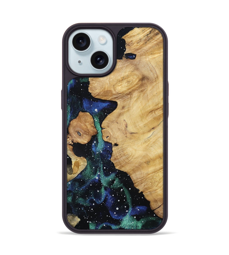 iPhone 15 Wood Phone Case - Casie (Cosmos, 801615)