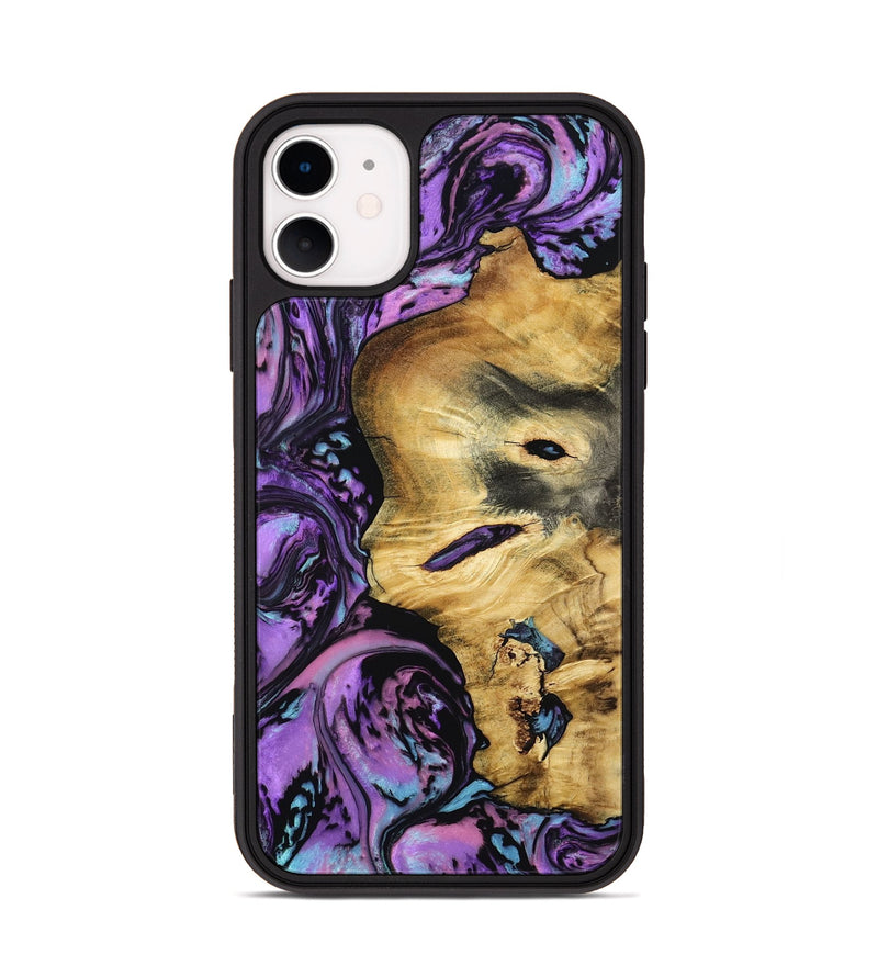 iPhone 11 Wood Phone Case - Brenda (Purple, 801616)