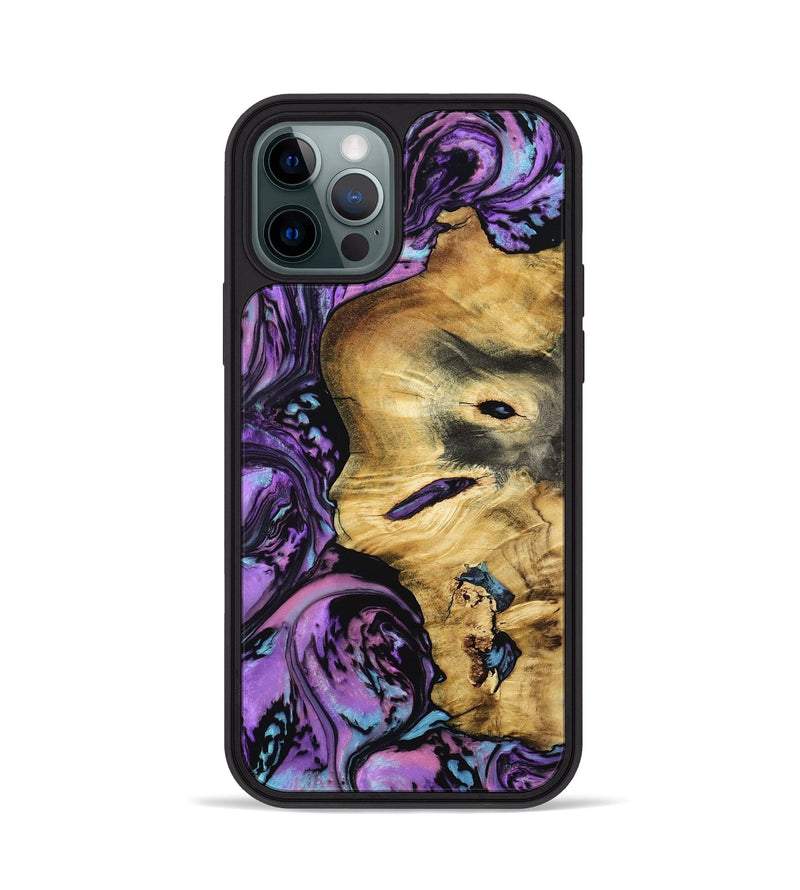 iPhone 12 Pro Wood Phone Case - Brenda (Purple, 801616)