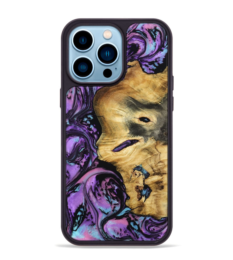 iPhone 14 Pro Max Wood Phone Case - Brenda (Purple, 801616)