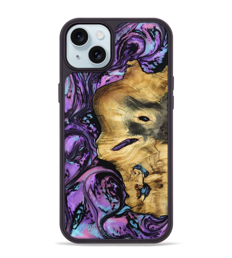 iPhone 15 Plus Wood Phone Case - Brenda (Purple, 801616)