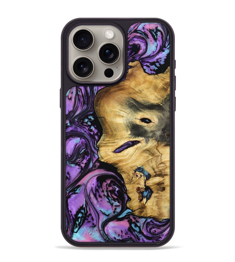 iPhone 15 Pro Max Wood Phone Case - Brenda (Purple, 801616)