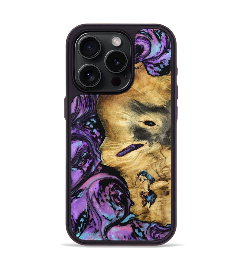 iPhone 15 Pro Wood Phone Case - Brenda (Purple, 801616)