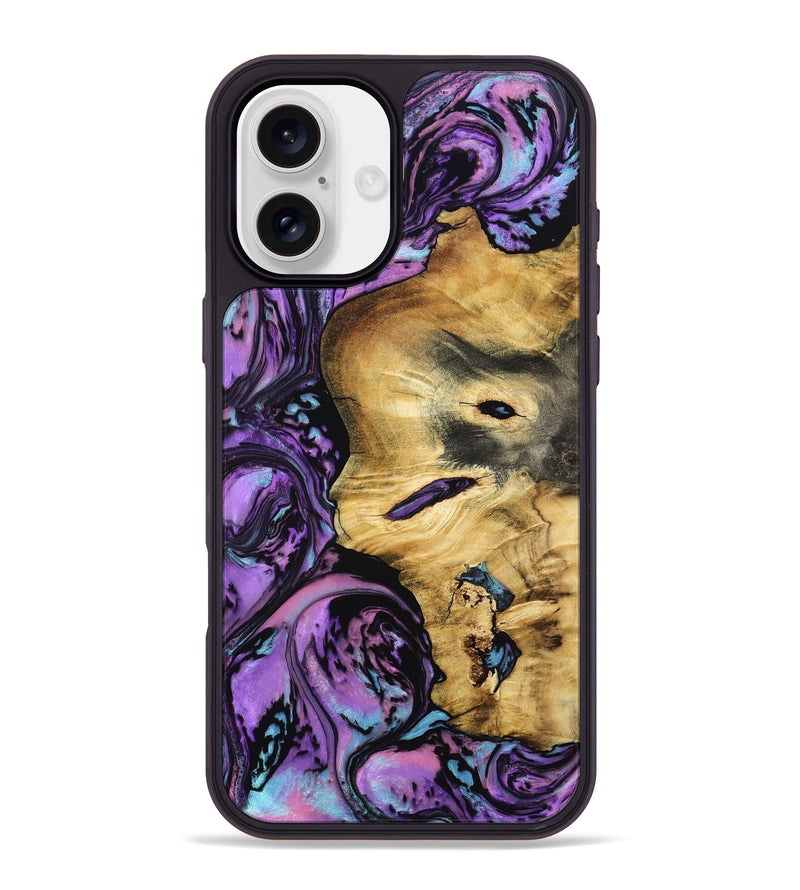 iPhone 16 Plus Wood Phone Case - Brenda (Purple, 801616)