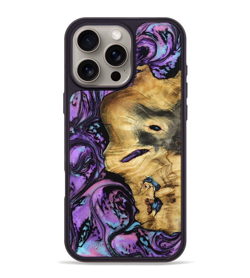 iPhone 16 Pro Max Wood Phone Case - Brenda (Purple, 801616)