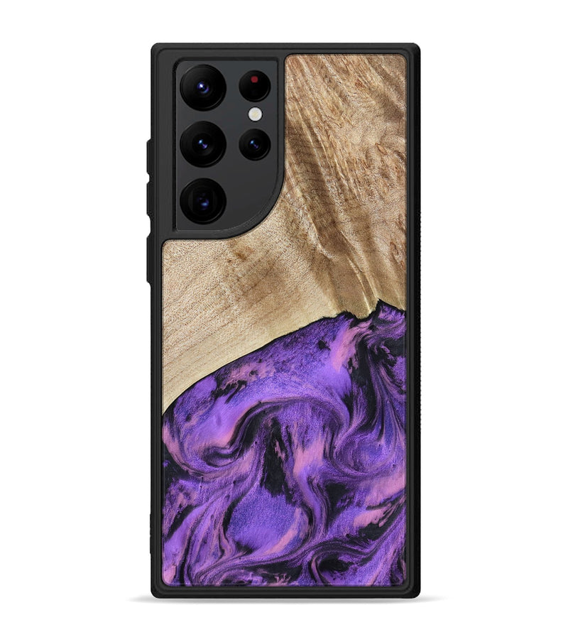 Galaxy S22 Ultra Wood Phone Case - Nanette (Purple, 801618)