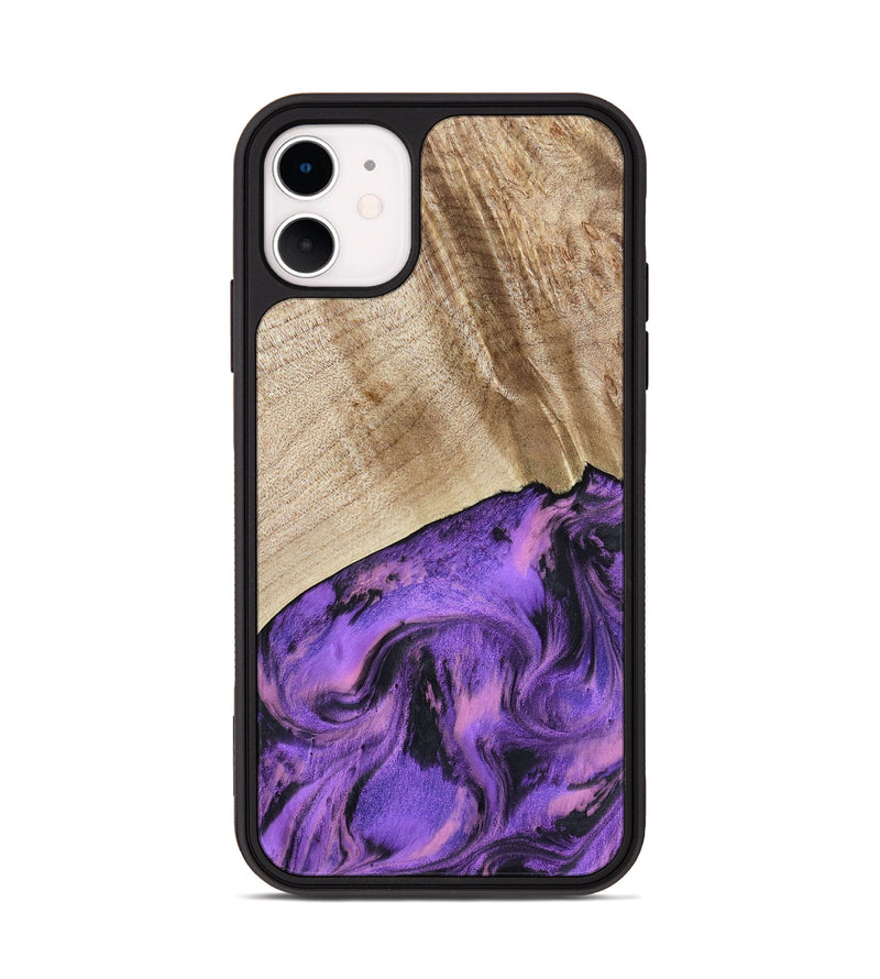 iPhone 11 Wood Phone Case - Nanette (Purple, 801618)