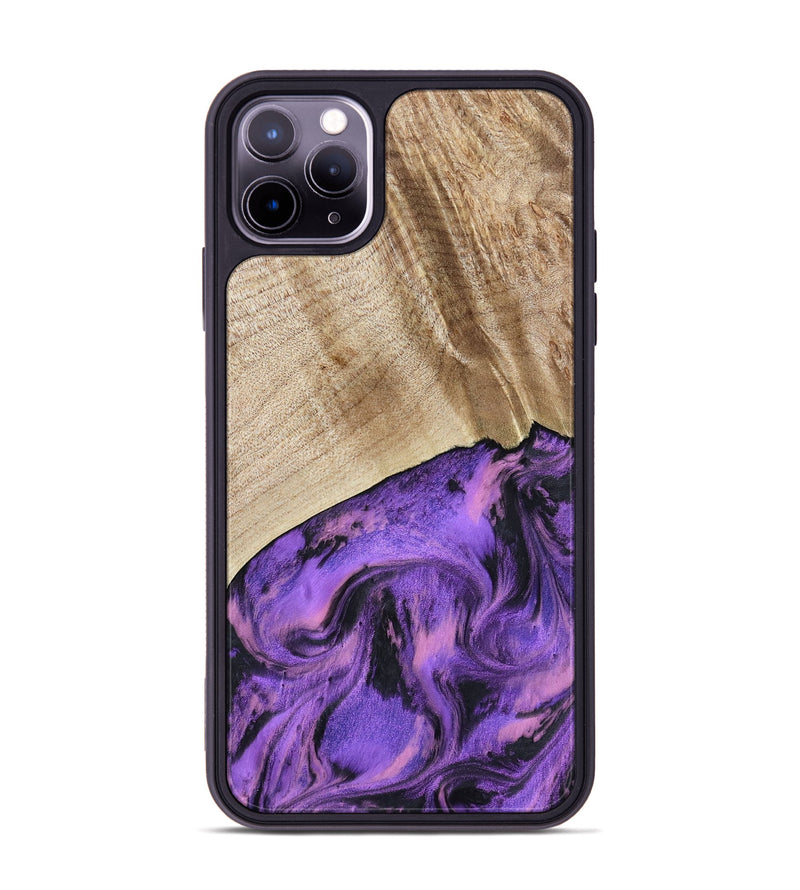 iPhone 11 Pro Max Wood Phone Case - Nanette (Purple, 801618)