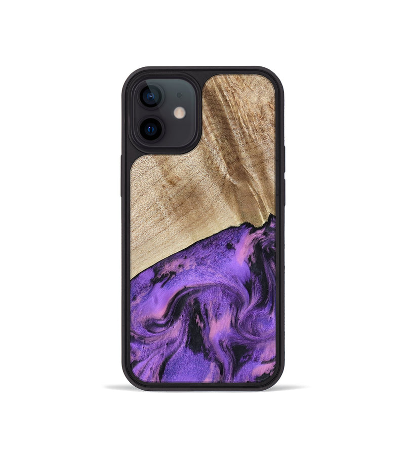 iPhone 12 mini Wood Phone Case - Nanette (Purple, 801618)