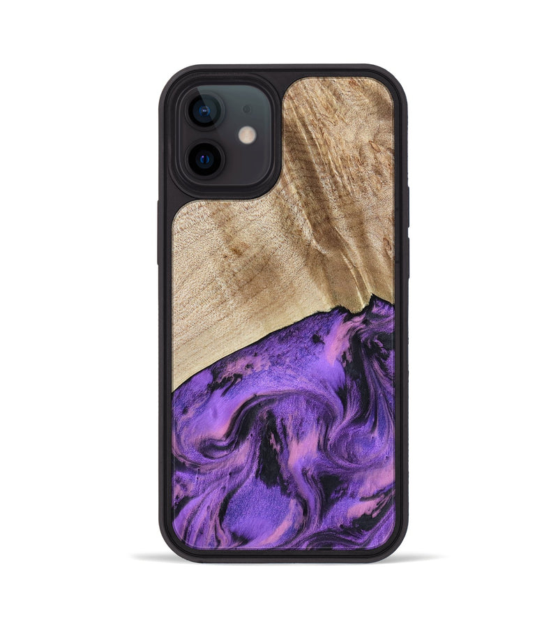 iPhone 12 Wood Phone Case - Nanette (Purple, 801618)