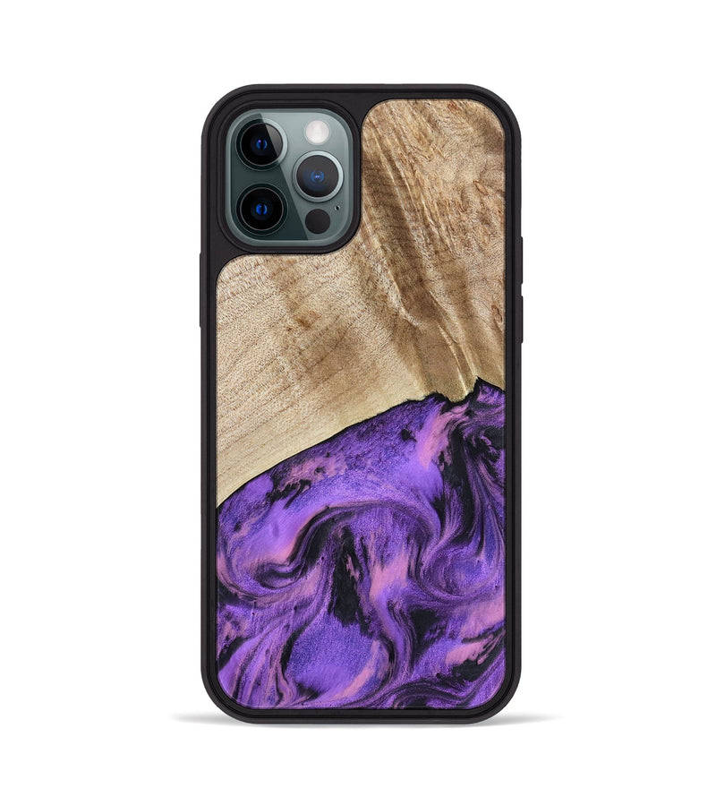 iPhone 12 Pro Wood Phone Case - Nanette (Purple, 801618)