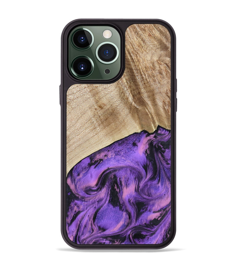 iPhone 13 Pro Max Wood Phone Case - Nanette (Purple, 801618)