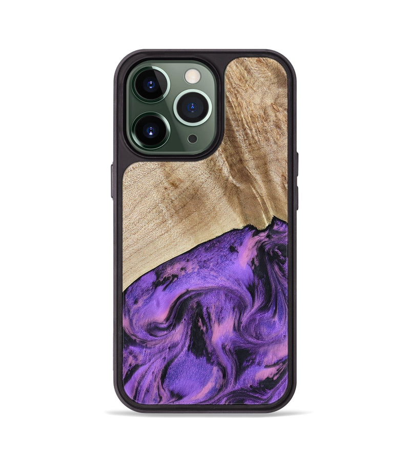 iPhone 13 Pro Wood Phone Case - Nanette (Purple, 801618)