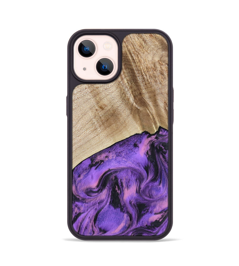iPhone 14 Wood Phone Case - Nanette (Purple, 801618)