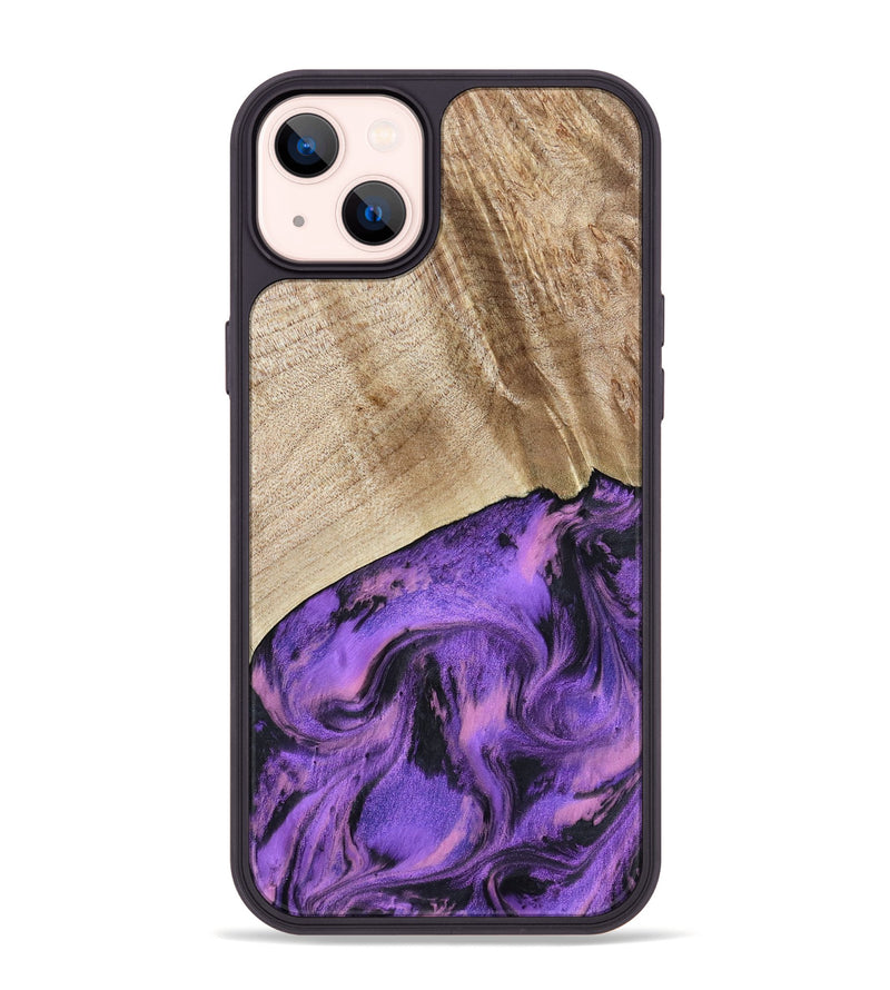 iPhone 14 Plus Wood Phone Case - Nanette (Purple, 801618)