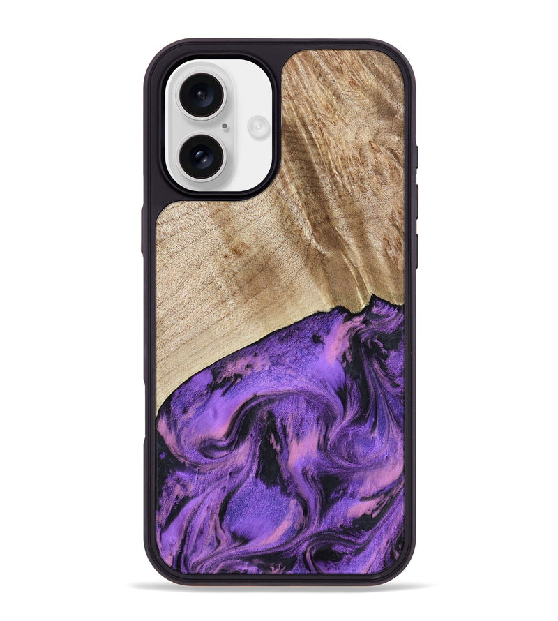 iPhone 16 Plus Wood Phone Case - Nanette (Purple, 801618)