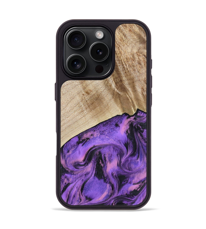 iPhone 16 Pro Wood Phone Case - Nanette (Purple, 801618)