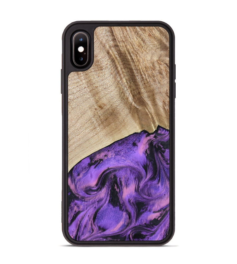 iPhone Xs Max Wood Phone Case - Nanette (Purple, 801618)