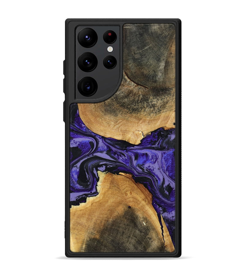 Galaxy S22 Ultra Wood Phone Case - Tracey (Purple, 801619)